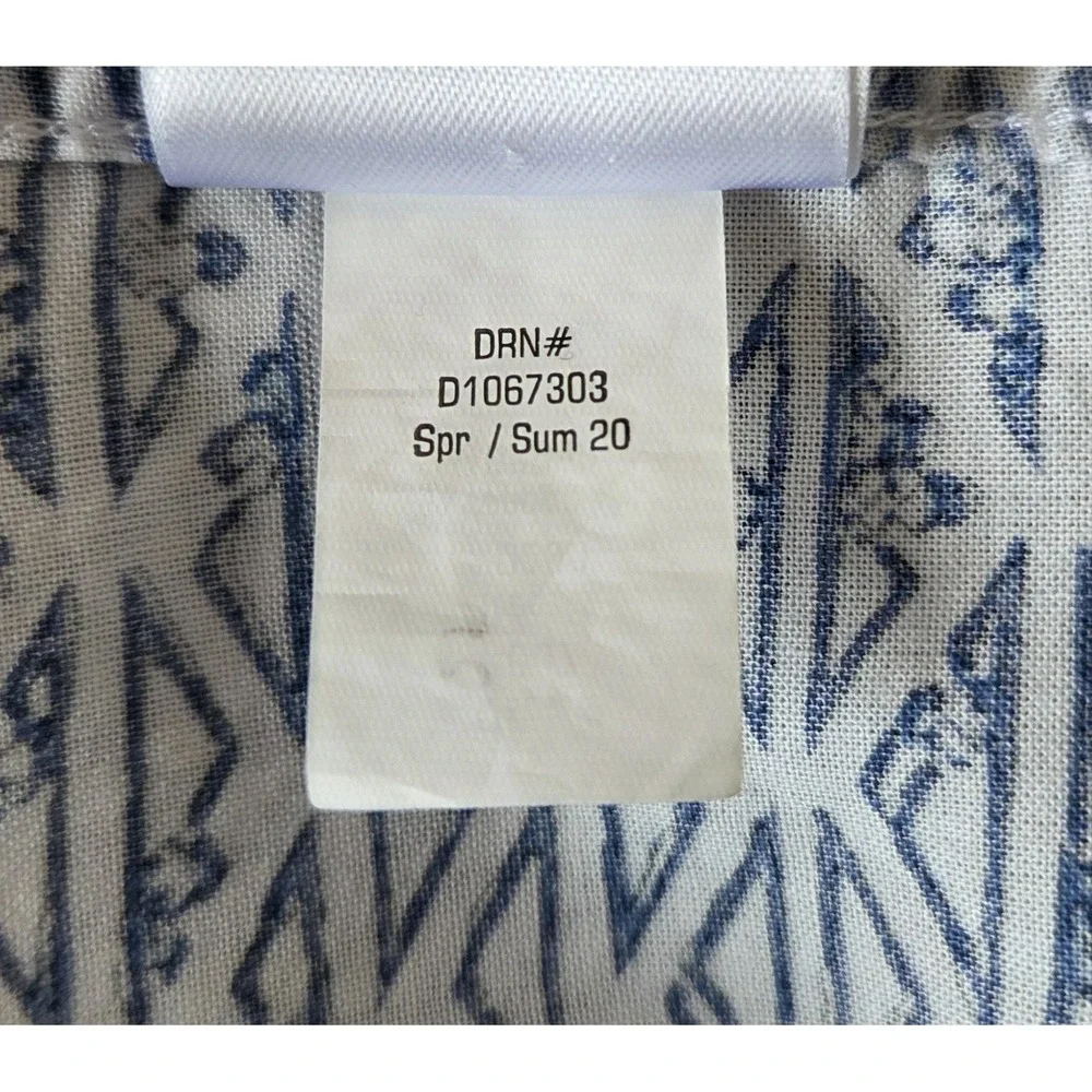 Eddie Bauer Men's Classic Fit Repeat Mountain Logo Print Button Dn Shirt Sz LT